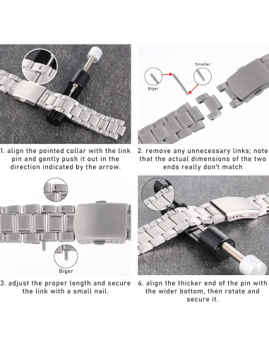 Kit de Herramientas para Ajuste de Correas de Reloj SynHHergyx