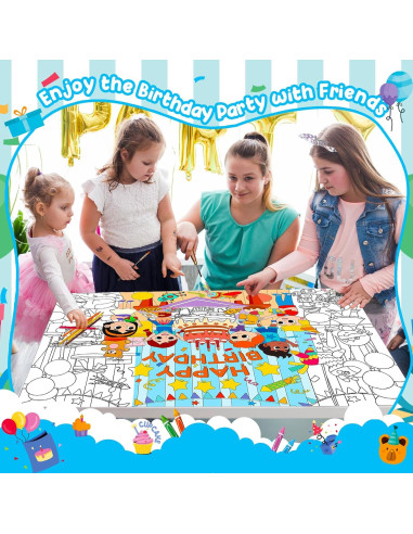 Paquete de 2 Pósters Gigantes para Colorear Cumpleaños Rossorha