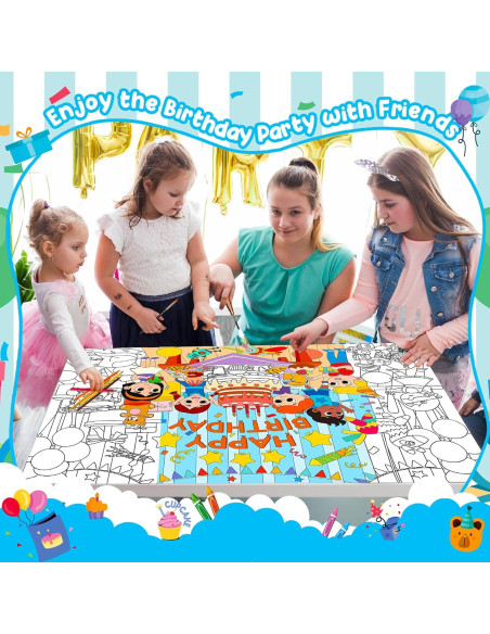 Paquete de 2 Pósters Gigantes para Colorear Cumpleaños Rossorha