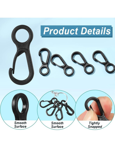 100 Ganchos de Lanyard Plástico Syhood para Manualidades