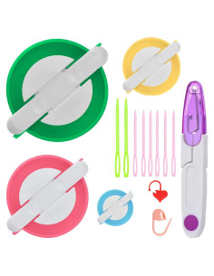 Kit de Hacedores de Pompones Setaria Viridis - 4 Tamaños 3.6-8.6 cm