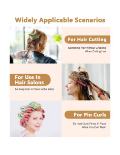 Pinzas de Pato para Cabello PL - 12 Piezas Profesionales 2