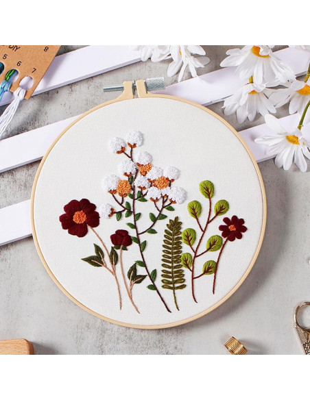 Set de 6 Aros de Bordado Biaungdo de Bambú Ajustables 7.62-20.32 cm