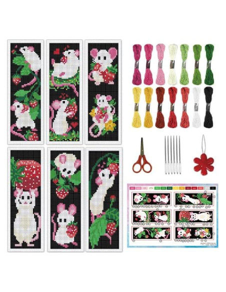 Kit de Bordado DIY INFUNLY 6 Piezas con Instrucciones Kit de Bordado DIY INFUNLY 6 Piezas con Instrucciones