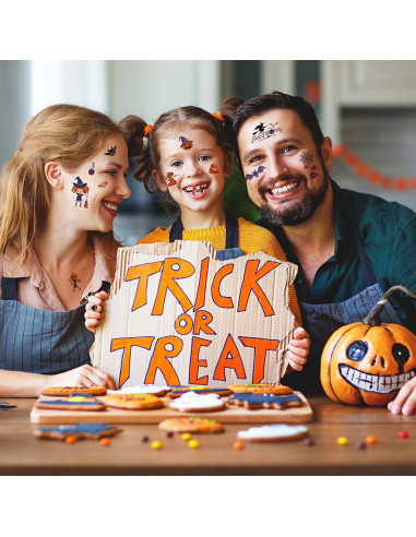 Tatuajes Temporales de Halloween Hotoyannia - 30 Hojas 380+ PCS
