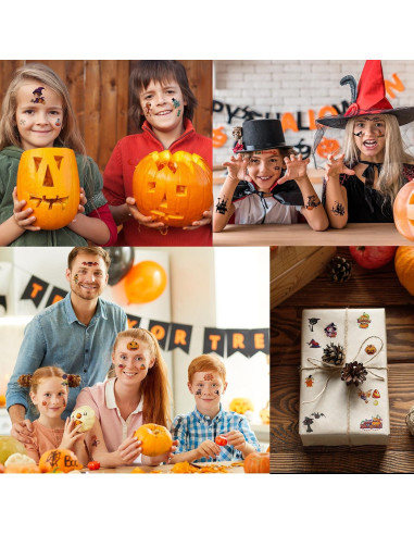 Tatuajes Temporales de Halloween Hotoyannia - 30 Hojas 380+ PCS