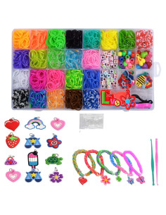 Kit de Pulseras de Goma JIYAKO 2000+ con 23 Colores
