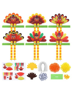 Kits de Manualidades de Pavo de Acción de Gracias Blueweenly - 24 Piezas