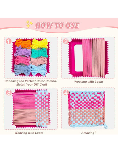 800 Bucles de Pastel Raylinix para Telar 7 Pulgadas - Manualidades