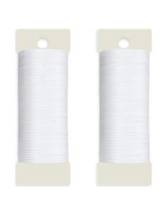 Alambre Floral Blanco 2 Rollos 34.7 Metros 22 Calibre CdbC