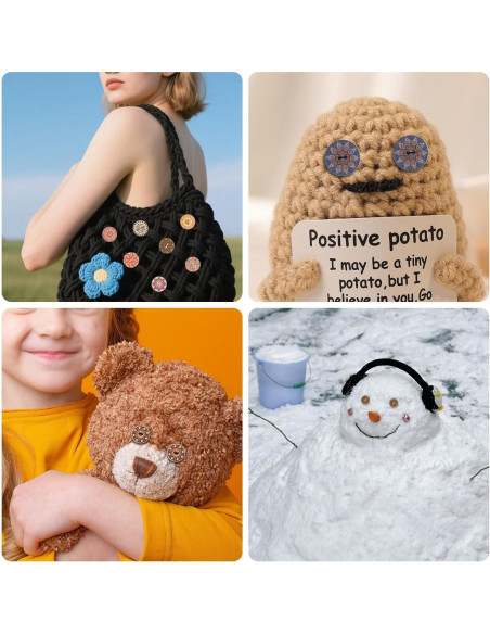 Botones de Madera Vintage MAIYO 300 Pcs 2 cm Multicolor