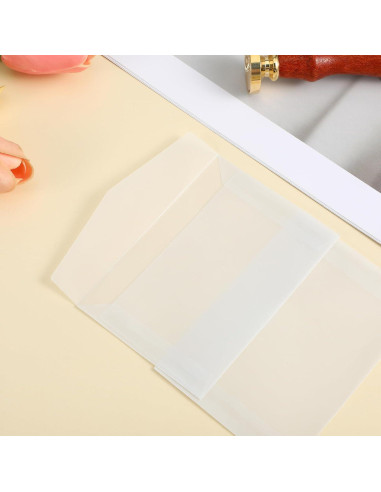 100 Sobres Transparentes FdcZeyxior 10x7 cm para Manualidades