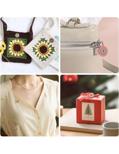 Botones de Madera Vintage MAIYO 300 Pcs 2 cm Multicolor