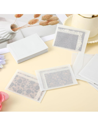 100 Sobres Transparentes FdcZeyxior 10x7 cm para Manualidades