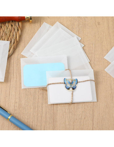 100 Sobres Transparentes FdcZeyxior 10x7 cm para Manualidades