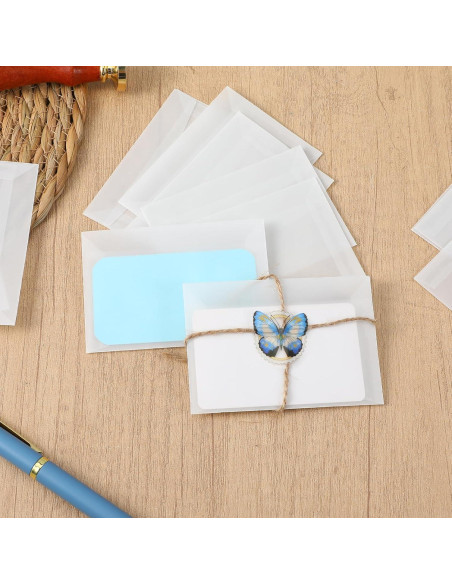 100 Sobres Transparentes FdcZeyxior 10x7 cm para Manualidades