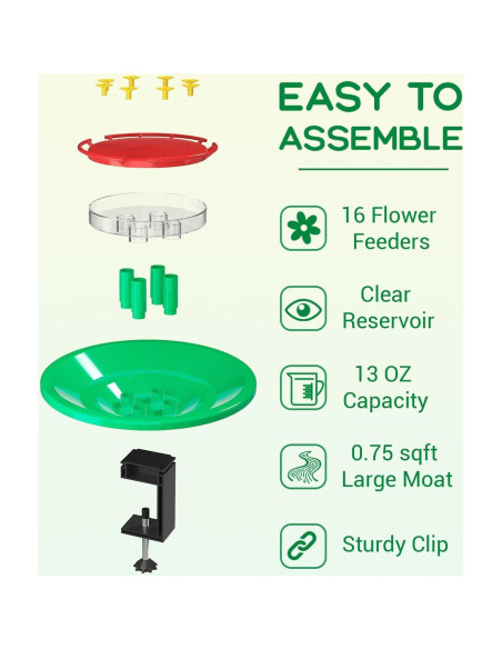 Comedero para Colibríes NeepeCiko con Moat Ant 384 ml