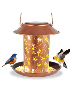 Comedero para Aves Solar Tepaken Libélula 0.91kg Metal