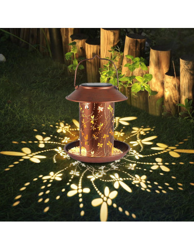 Comedero para Aves Solar Tepaken Libélula 0.91kg Metal