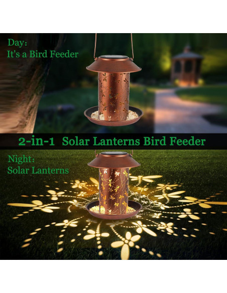 Comedero para Aves Solar Tepaken Libélula 0.91kg Metal