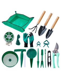 Kit de Jardinería 175 Piezas SteelyCo - Herramientas para Bonsái y Suculentas