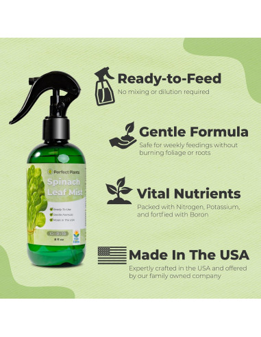 Fertilizante en aerosol Perfect Plants 236.6 ml para hojas verdes