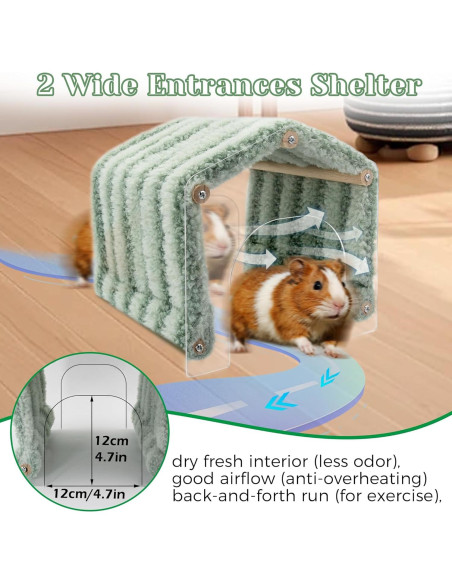 Escondite para Cobayas Jevnd con Túnel y 2 Entradas