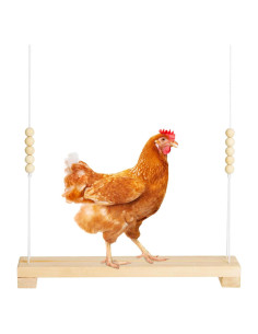 Percha de Gallina Jorewood 40cm Madera Natural con Mono