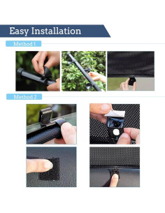 Sombrillas para Ventanas de Auto LXPVSA - Paquete de 2, 40x47cm 2