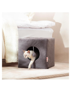 Cueva para Gatos Charryarn 40.64cm Grande y Esponjosa