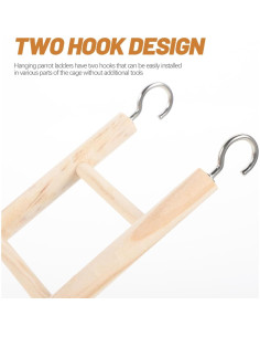 Escalera para Aves Toddmomy 37.5cm Juguete para Loros y Periquitos 2