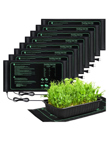 8 Almohadillas Térmicas para Plántulas ROCEEI 25.4x52.7 cm