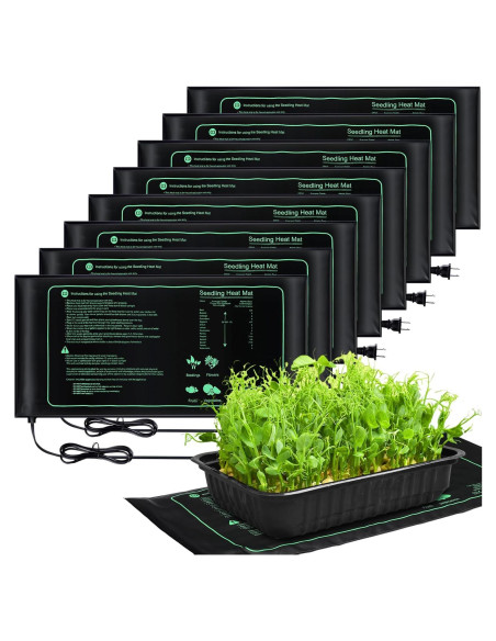 8 Almohadillas Térmicas para Plántulas ROCEEI 25.4x52.7 cm