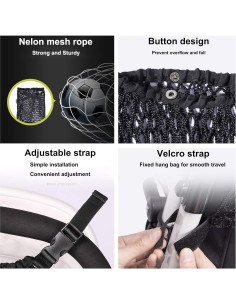 Organizador Universal para Cochecito Aphbrada Negro 5 kg 2