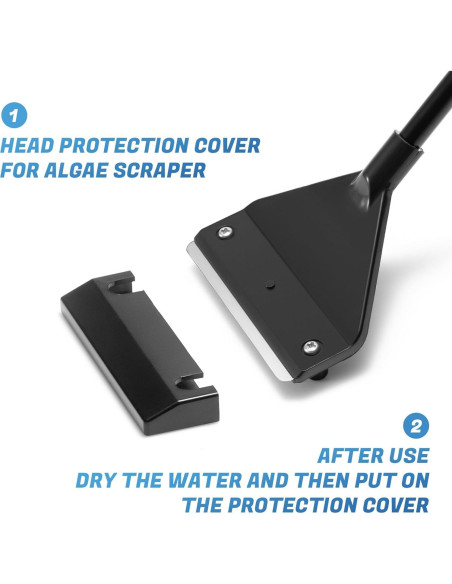 Raspador de Algas CXY para Acuarios de Vidrio 65 cm con 10 Cuchillas