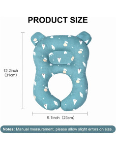 Almohada de Viaje para Bebé Reidio Doble Cara Coral 22.86x20.32cm 2