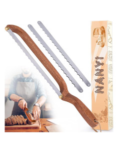 Cuchillo de Pan NANYI con Mango de Madera Sapele 26.9 cm