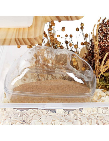 Contenedor de Baño de Arena BUCATSTATE Mediano para Hámster