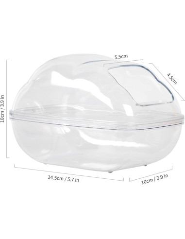 Contenedor de Baño de Arena BUCATSTATE Mediano para Hámster