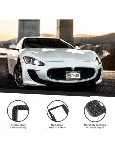 Marcos de Placas de Licencia Lord Eagle 2 Paquete Acero Inoxidable Negro con Rhinestones 2