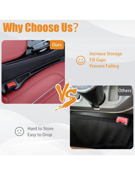 Relleno de Espacio entre Asientos Smeyta Negro 2 Piezas