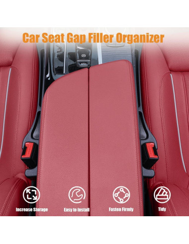 Relleno de Espacio entre Asientos Smeyta Negro 2 Piezas