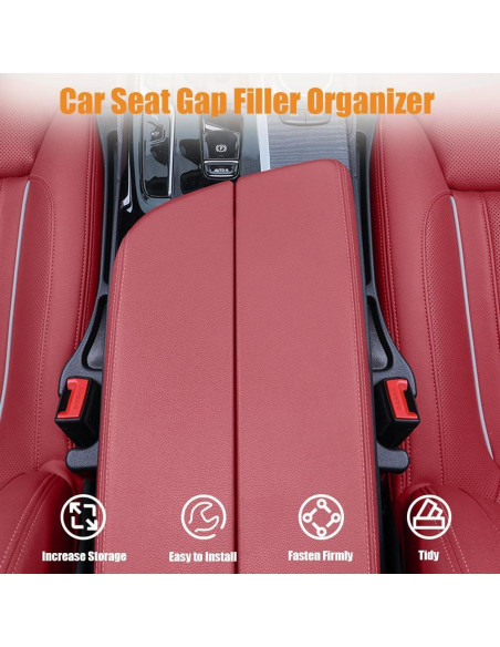 Relleno de Espacio entre Asientos Smeyta Negro 2 Piezas