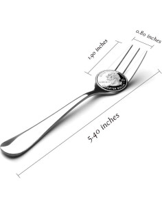 Juego de 12 Tenedores y Cucharas Snamonkia de Acero Inoxidable 13.7 cm 2