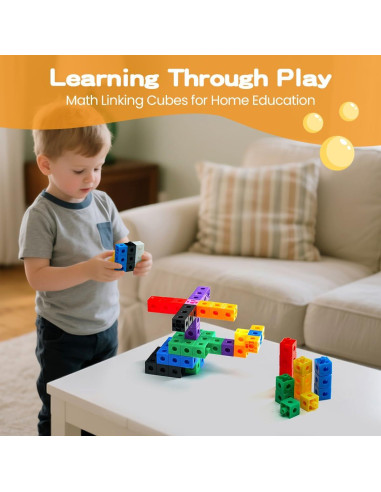 Conjunto de 200 Cubos Enlazables Matemáticos STEM 2 cm