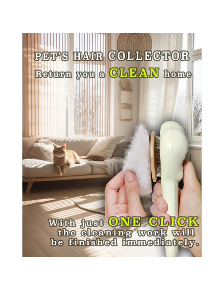 Cepillo Slicker Autolimpiante para Mascotas ACEDOAMARE 19x10cm