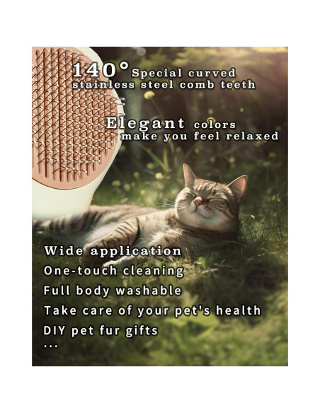 Cepillo Slicker Autolimpiante para Mascotas ACEDOAMARE 19x10cm