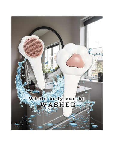 Cepillo Slicker Autolimpiante para Mascotas ACEDOAMARE 19x10cm