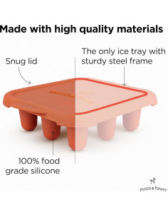 Bandeja de Hielo Moss and Fawn - Silicona para Bebés 12.9 cm 2