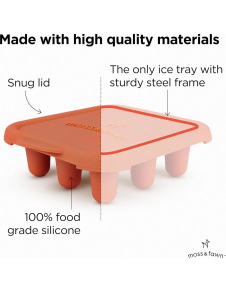 Bandeja de Hielo Moss and Fawn - Silicona para Bebés 12.9 cm